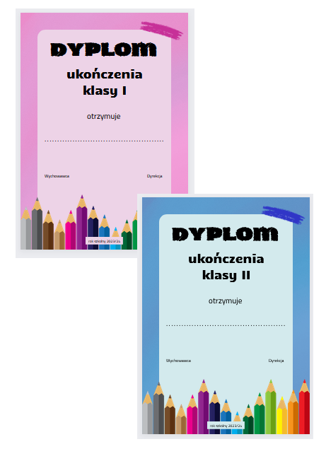 Dyplom ukończenia klasy I II III - wersja 2