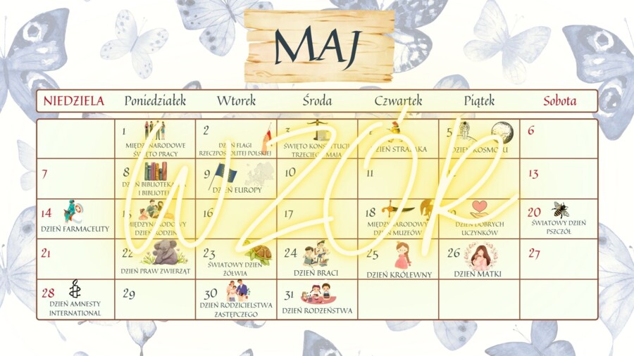 Kalendarz noworoczny, Nowy Rok, Samorząd Szkolny, Samorząd Uczniowski, dekoracje