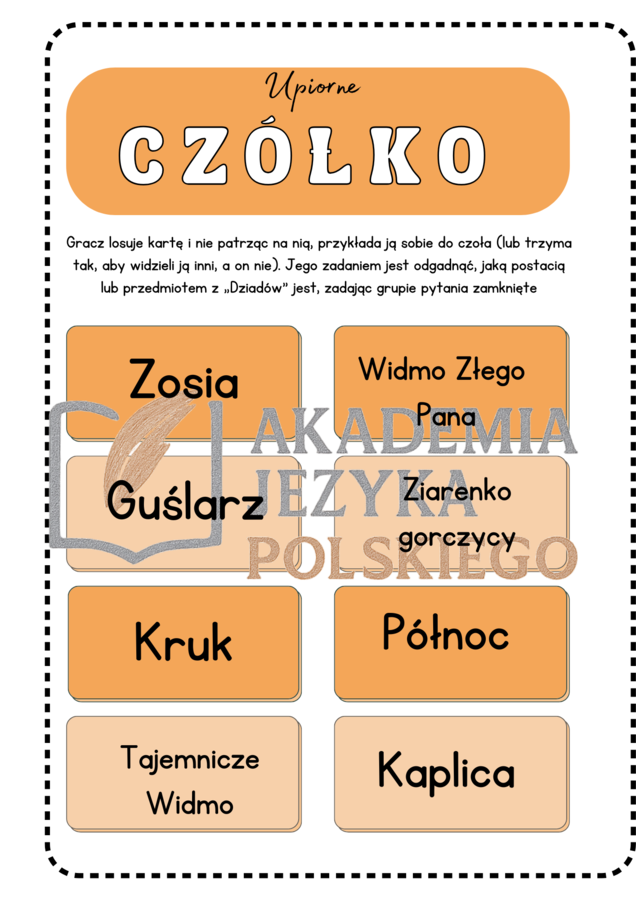 Gra karciane Dziady  cz II E8