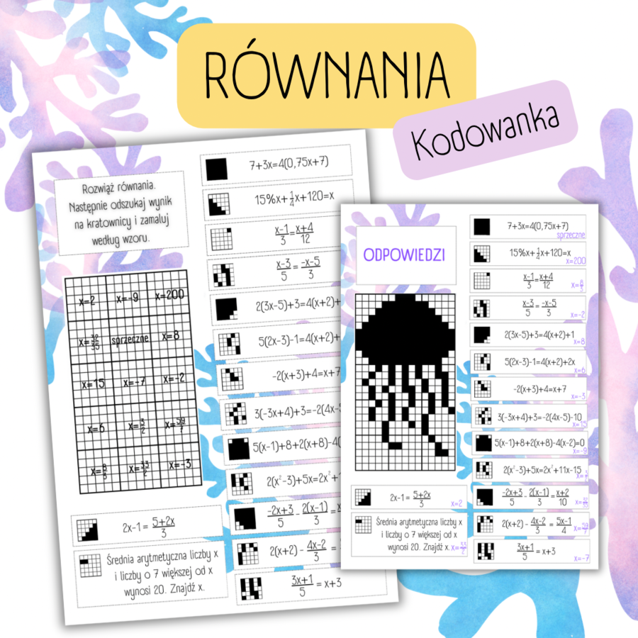 RÓWNANIA - kodowanka