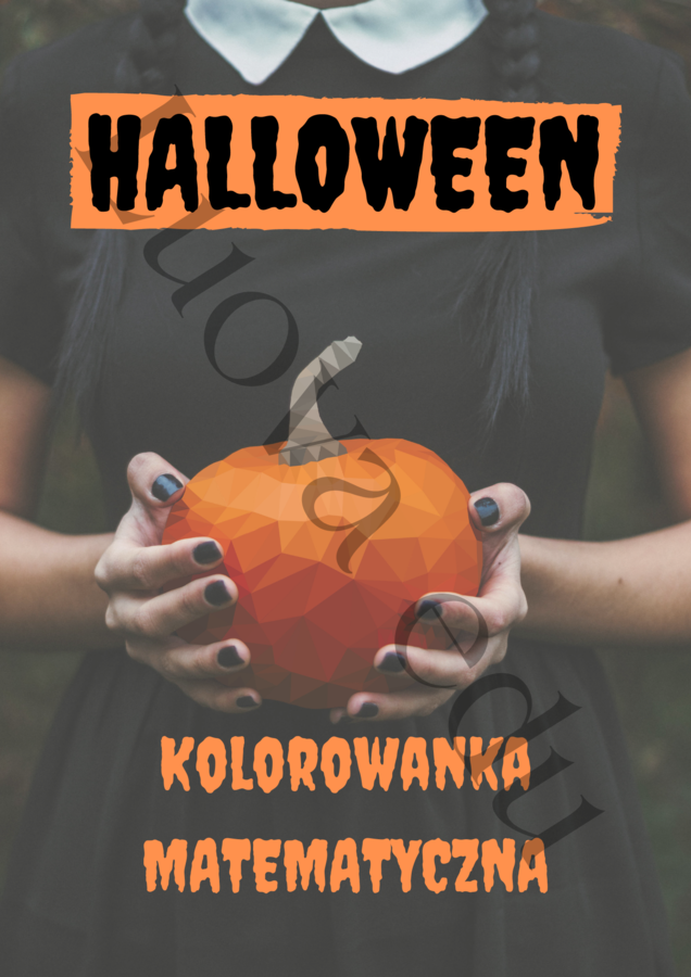Halloween Kolorowanka Matematyczna TABLICZKA MNOŻENIA: Kolorowanie według wyników mnożenia dla dzieci 7-11 lat