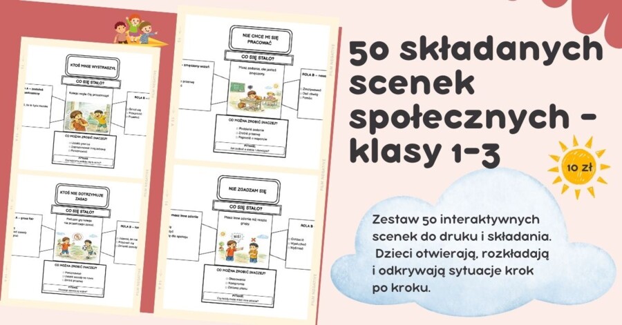 50 składanych scenek społecznych – klasy 1–3