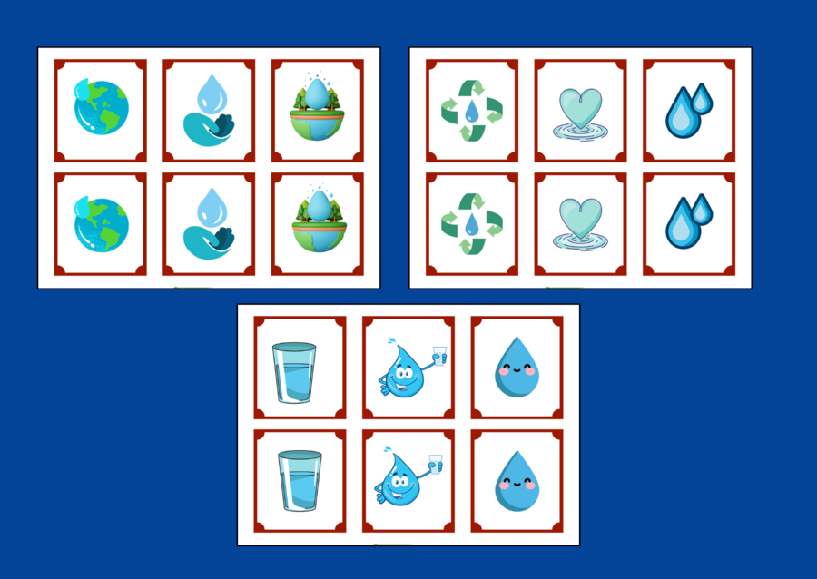 DZIEŃ WODY – memory – 36 szt. – biblioteka – przedszkole – świetlica - EKOLOGIA - wiosna