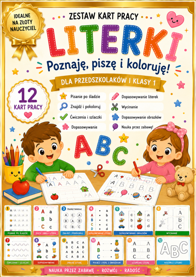 🌈🔤 Literowe Zabawy ✂️📚