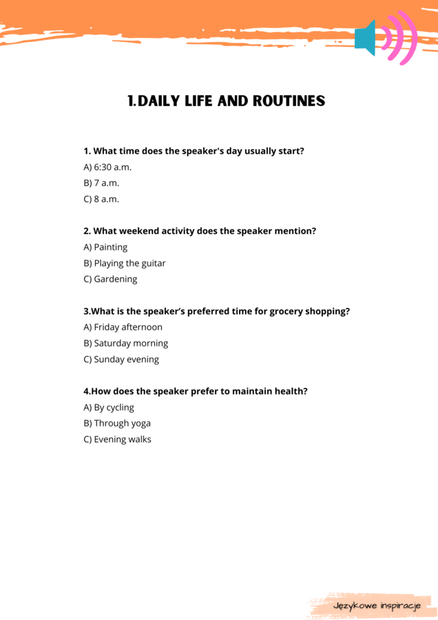 Zestaw Matura Podstawowa z języka angielskiego: Rozumienie ze słuchu. Pisanie E-maila. Rozmowa wstępna.