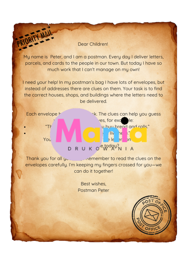 Dzień Listonosza – zestaw PDF w wersji angielskiej
