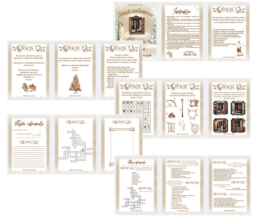 STACJE ZADANIOWE "Opowieści z Narnii. Lew, czarownica i stara szafa"