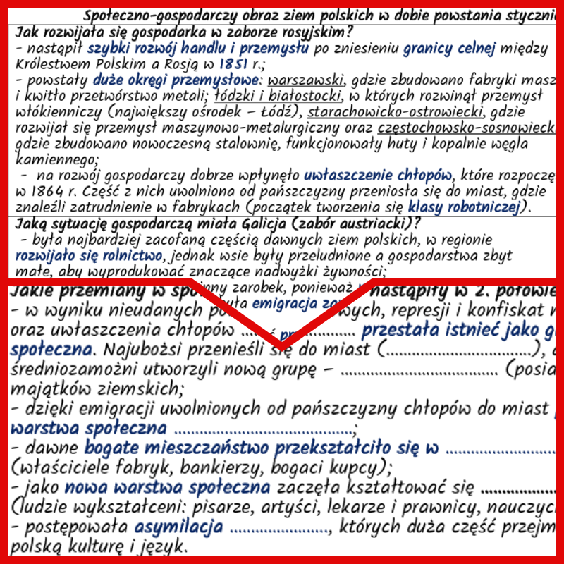 Społeczno-gospodarczy obraz ziem polskich w dobie powstania styczniowego