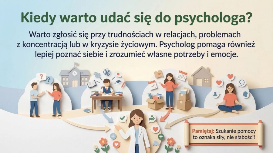 Zdrowie psychiczne. Psycholog, psychoterapeuta, psychiatra – czym się różnią? (gazetka szkolna / prezentacja)