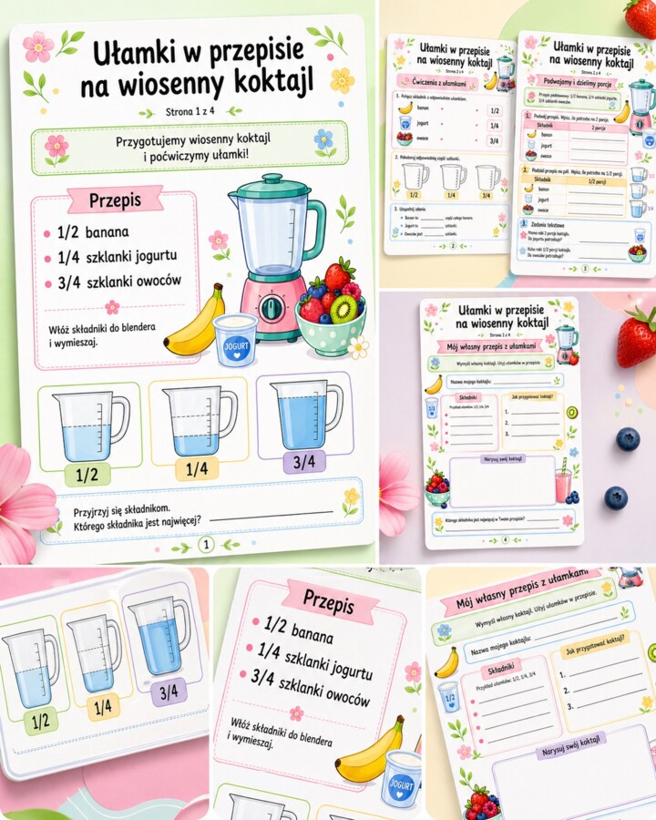 Ułamki w przepisie na wiosenny koktajl