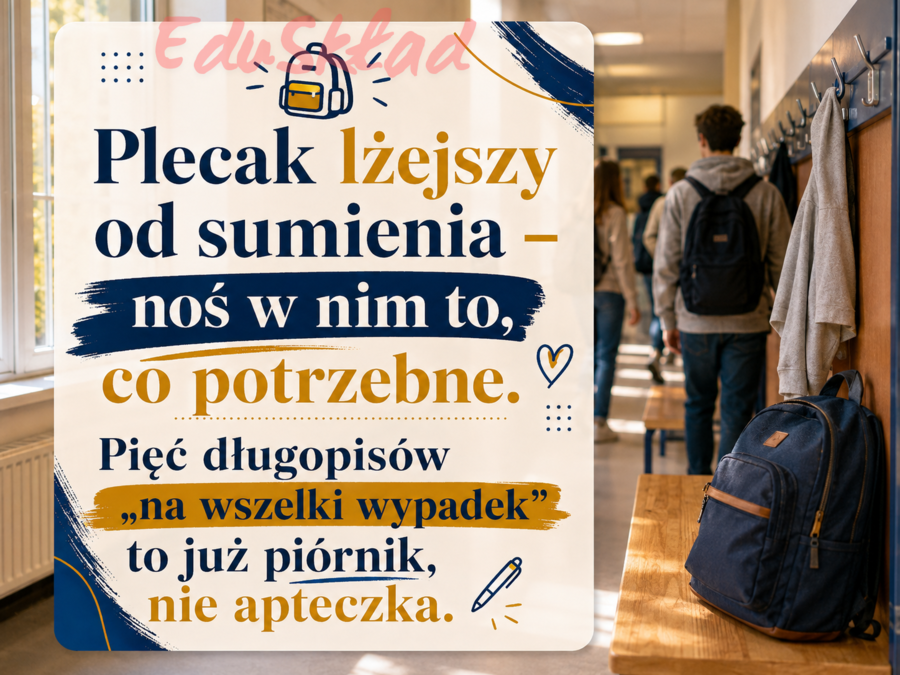 🎒 Dobre rady na początek roku szkolnego – gazetka ścienna w nowoczesnej stylistyce