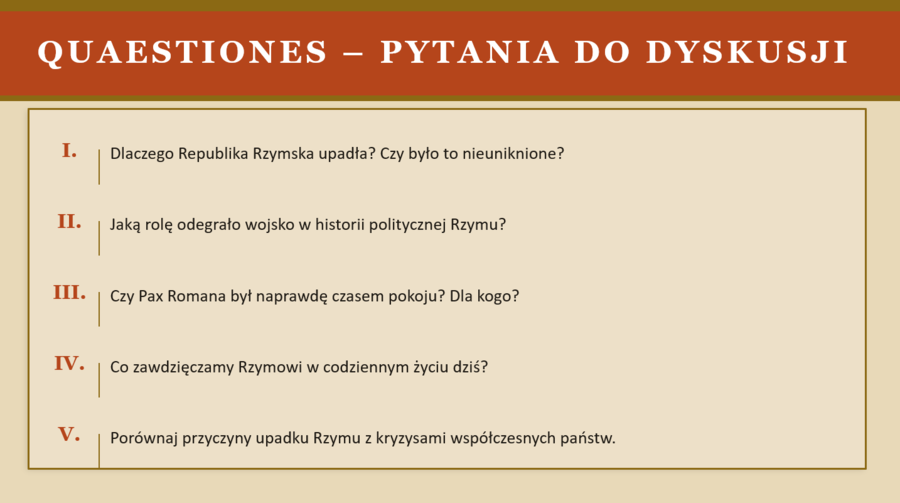 Prezentacja PowerPoint „Starożytny Rzym”