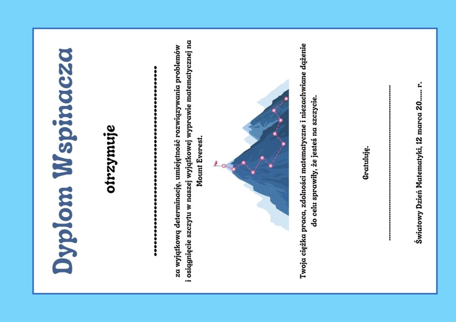 Wyprawa na Mont Everest - zadania pod klasę 1 - Światowy Dzień Matematyki