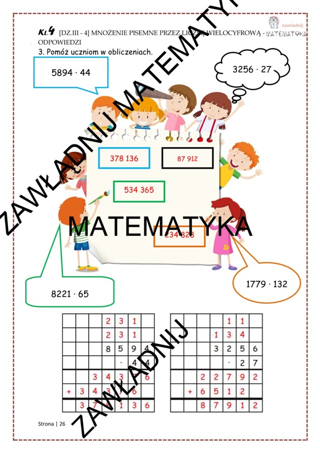 Dział III: Działania pisemne