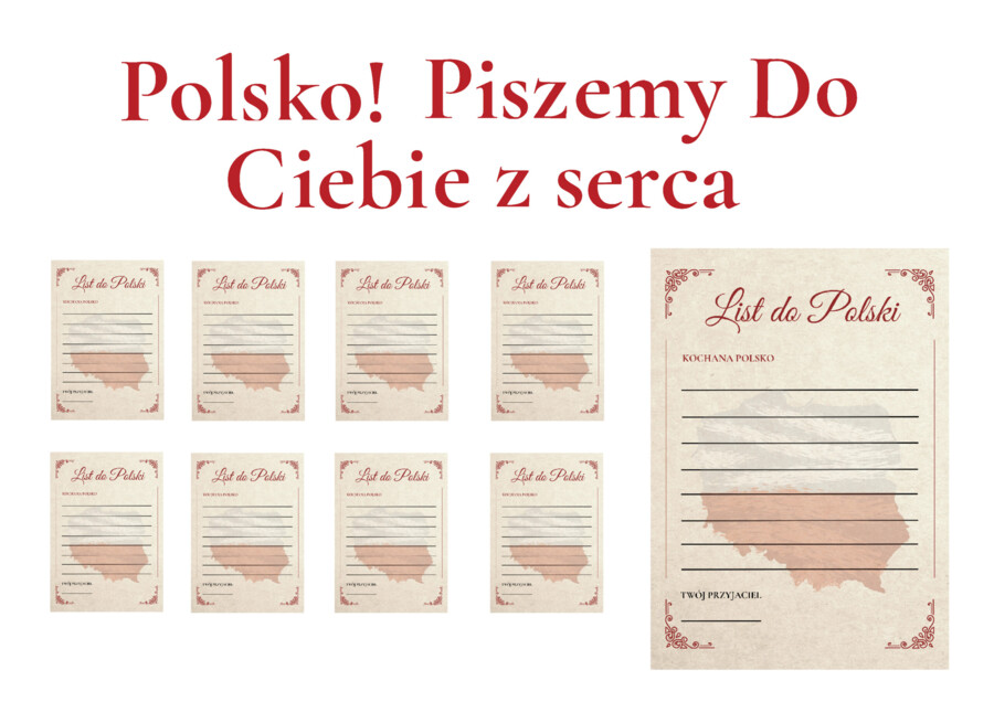 List do Polski – napis, wzór listu