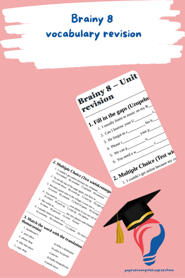 Brainy 8 – Unit 3 – vocabulary revision