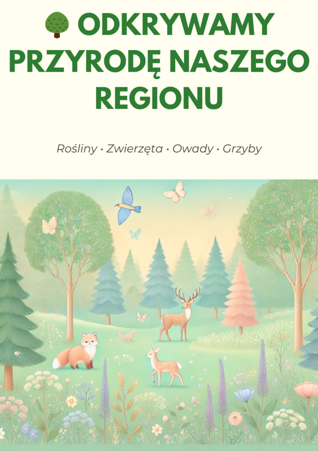 Plansze edukacyjne. Lokalne gatunki roślin i zwierząt, grzybów oraz owadów.