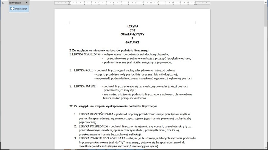 Liryka - jej odmiany, gatunki. Środki stylistyczne.