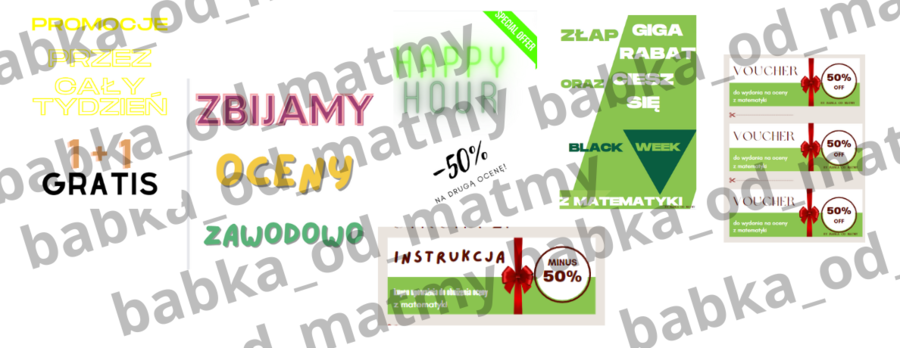 Zestaw haseł z okazji Black Week na matmie!