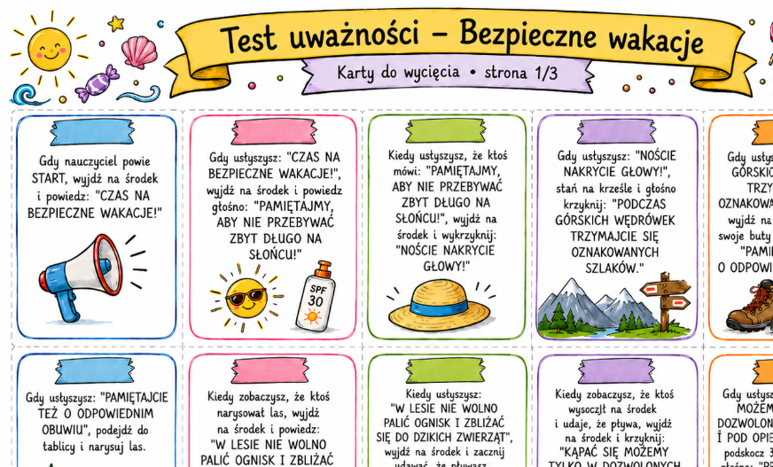 MISJA BEZPIECZNE WAKACJE - PAKIET