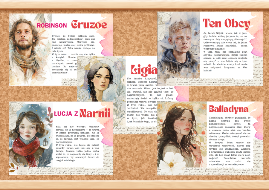 Listy na Nowy Rok od bohaterów lektur