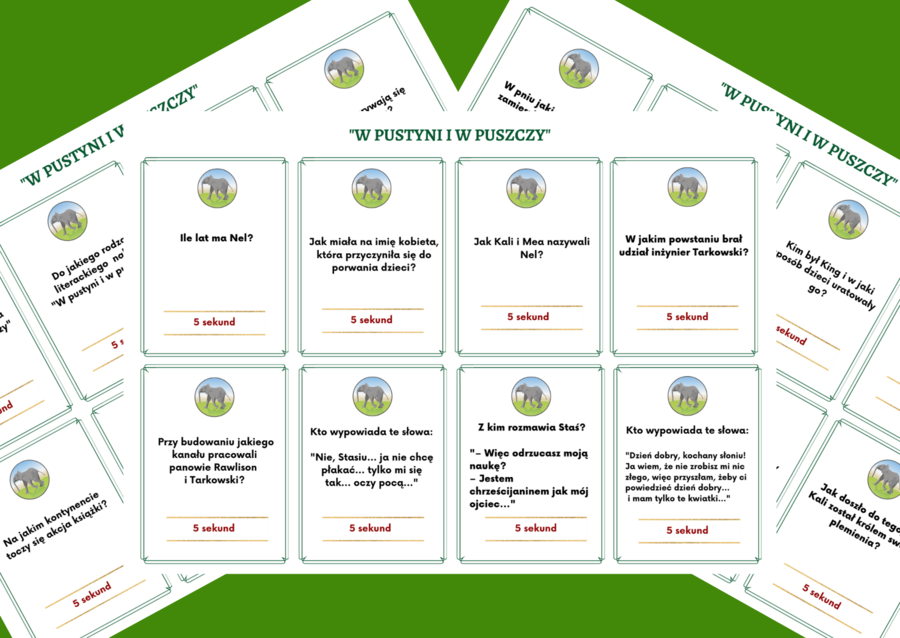 "W PUSTYNI I W PUSZCZY" – gra „5 sekund”