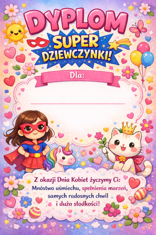 Dzień Kobiet- medale i dyplomy