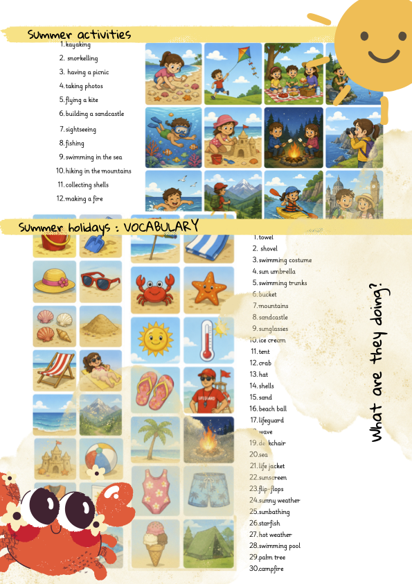 SUMMER FLASHCARDS