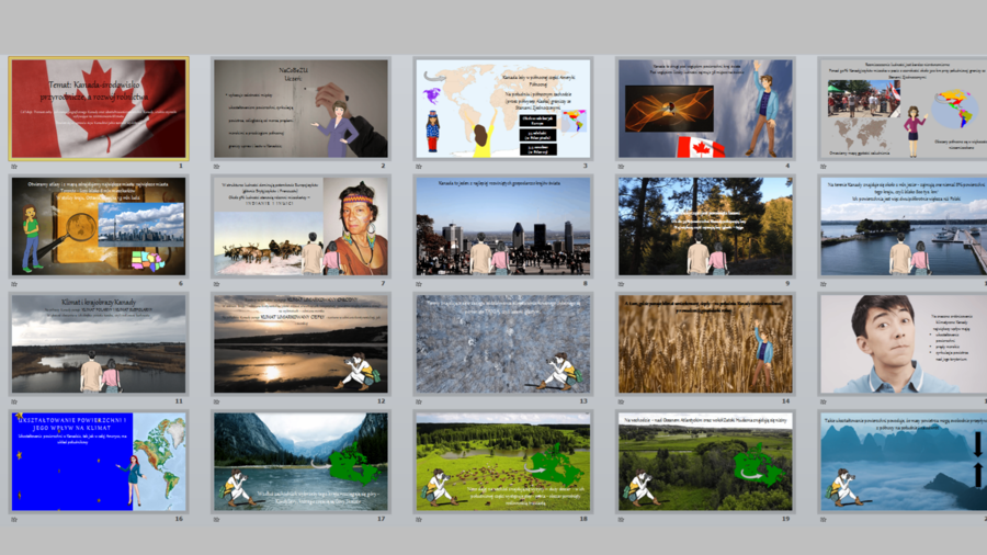 Kanada - środowisko przyrodnicze, a rozwój rolnictwa - prezentacja w powerpoint do edycji