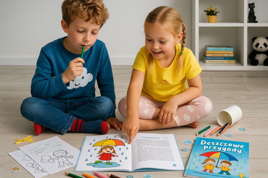 Książka tematyczna „Deszczowe przygody”