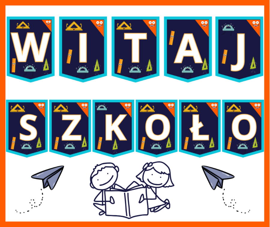 Zestaw powitalny „Witaj Szkoło!” – gazetka + girlanda