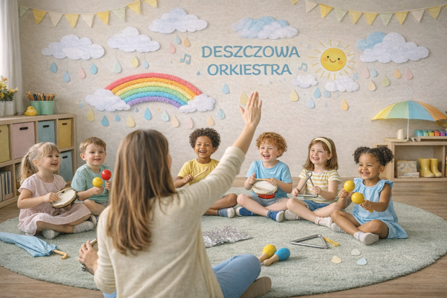 Deszczowy koncert – zajęcia muzyczne