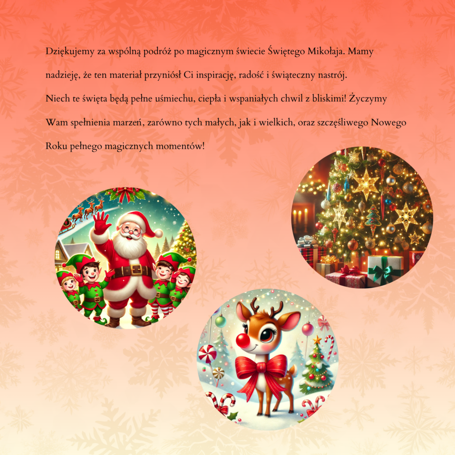 Historia o tym, jak Święty Mikołaj pomaga dzieciom wybierać prezenty.