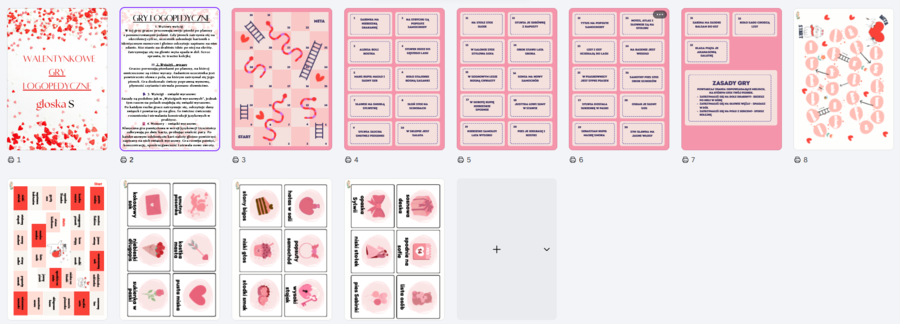Logopedia -  walentynkowe gry logopedyczne  głoska s