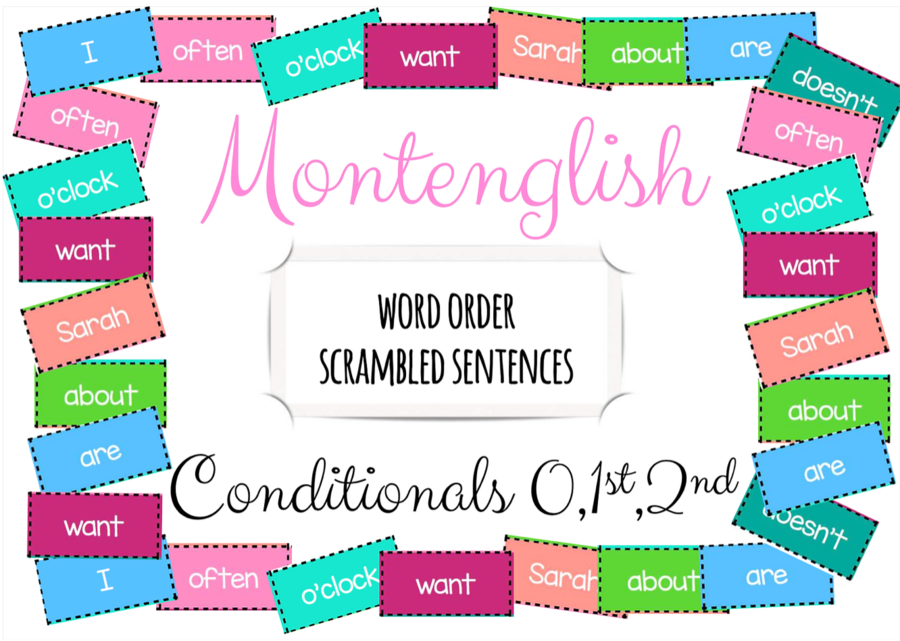 Rozsypanki wyrazowe Scrambled Sentences: Conditionals 0/1/2