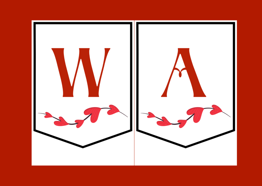 WALENTYNKI – biblioteka – świetlica – przedszkole - GIRLANDA - gazetka