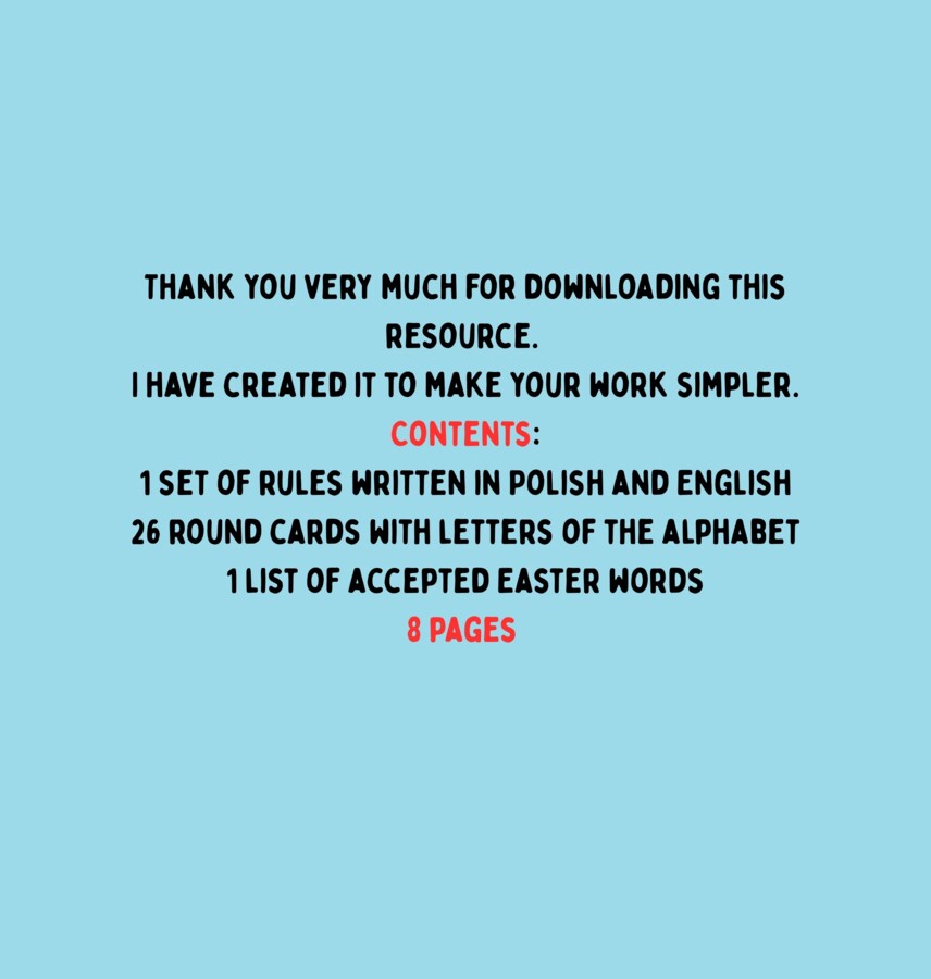 Easter Mind Swipe game/ Wielkanocna gra karciana. Great warm up/ świetna rozgrzewka językowa. Każdy poziom, dobre dla SPE.