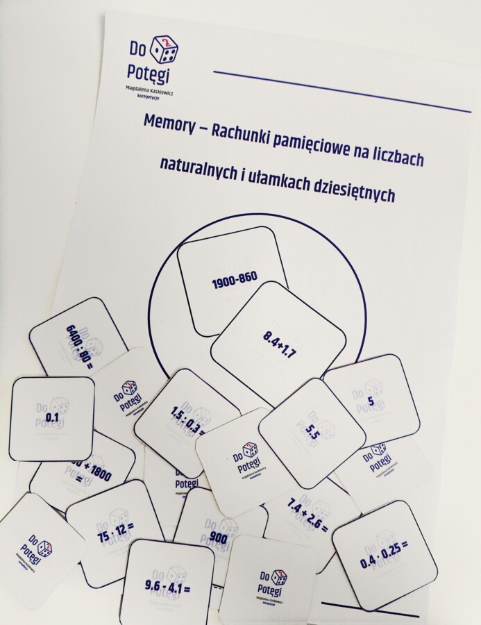 Memory – Rachunki pamięciowe na liczbach naturalnych i ułamkach dziesiętnych