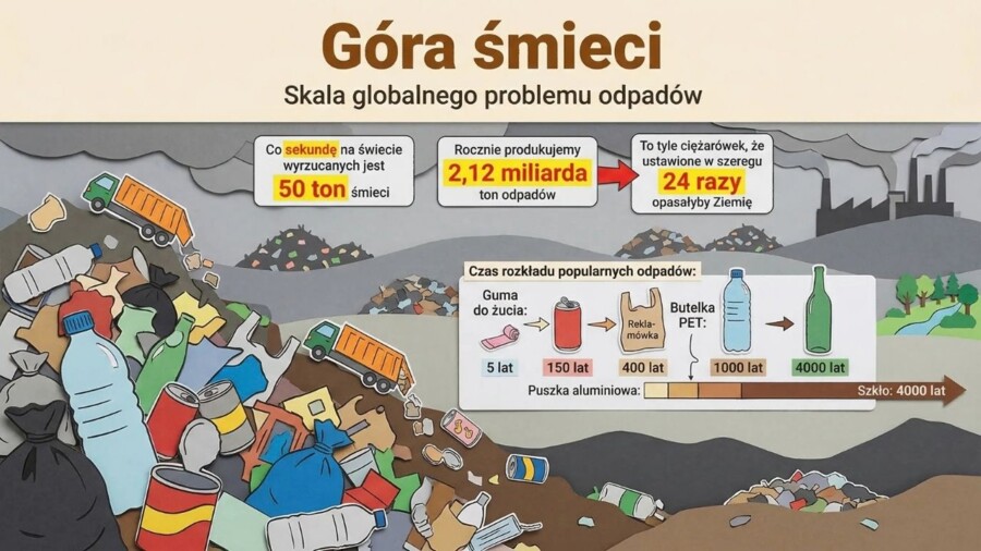 Ekologia – nasza planeta, nasze wybory (gazetka szkolna / prezentacja, 15 plansz)