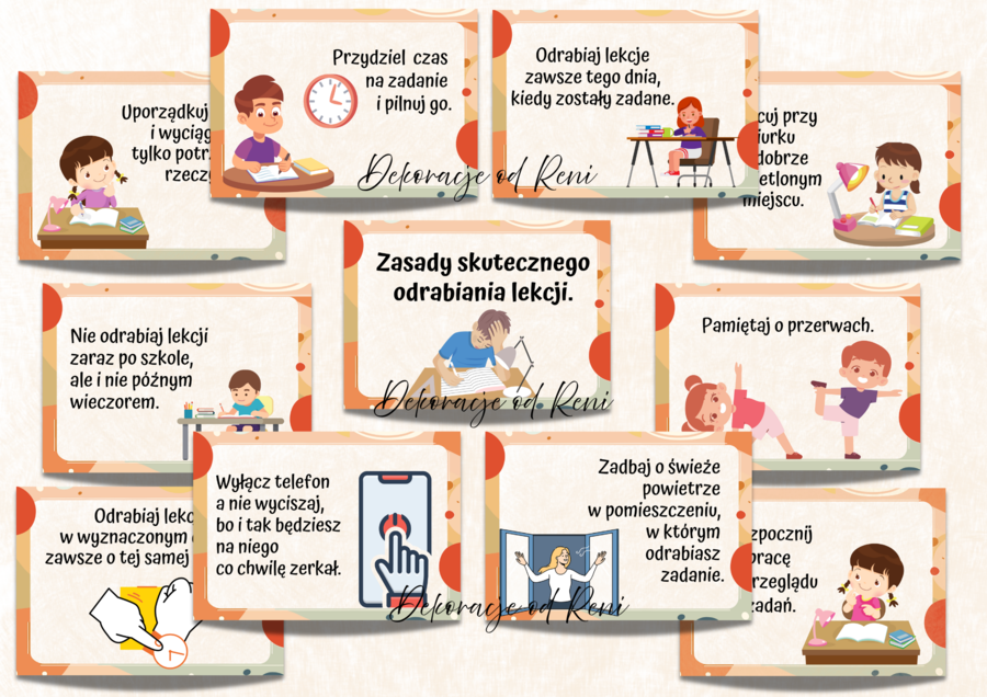 Zasady skutecznego odrabiania lekcji.