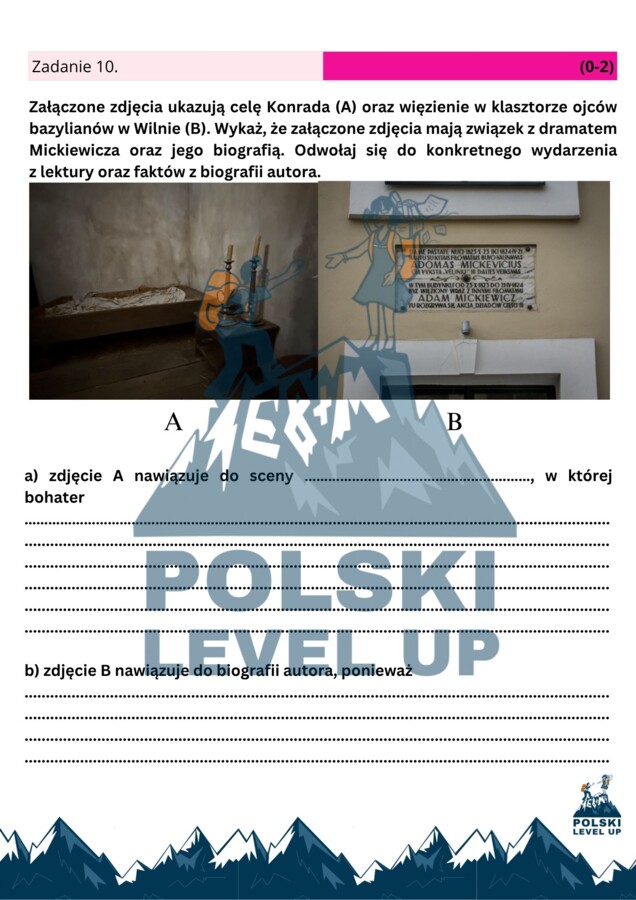 Test ikonograficzny (10 zadań z kluczem odpowiedzi)_Dziady cz. III_Polski Level Up