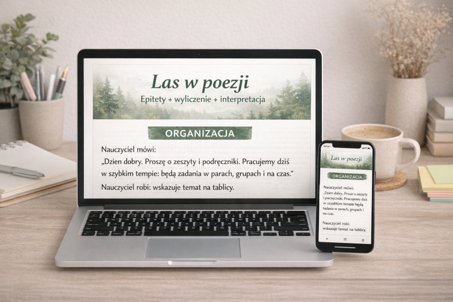 Scenariusz lekcji języka polskiego. "O lasach". Ks. Jan Twardowski