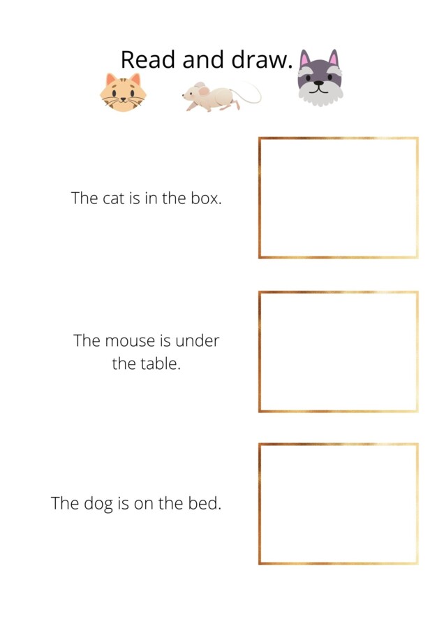 in, on , under - Przyimki miejsca.