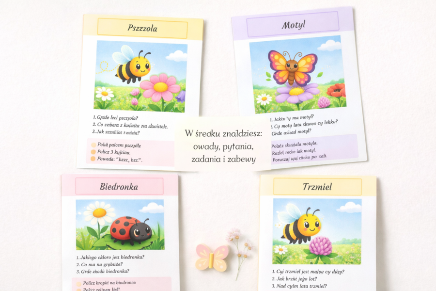 Kto lata nad łąką? – mini książeczka o owadach i kwiatach