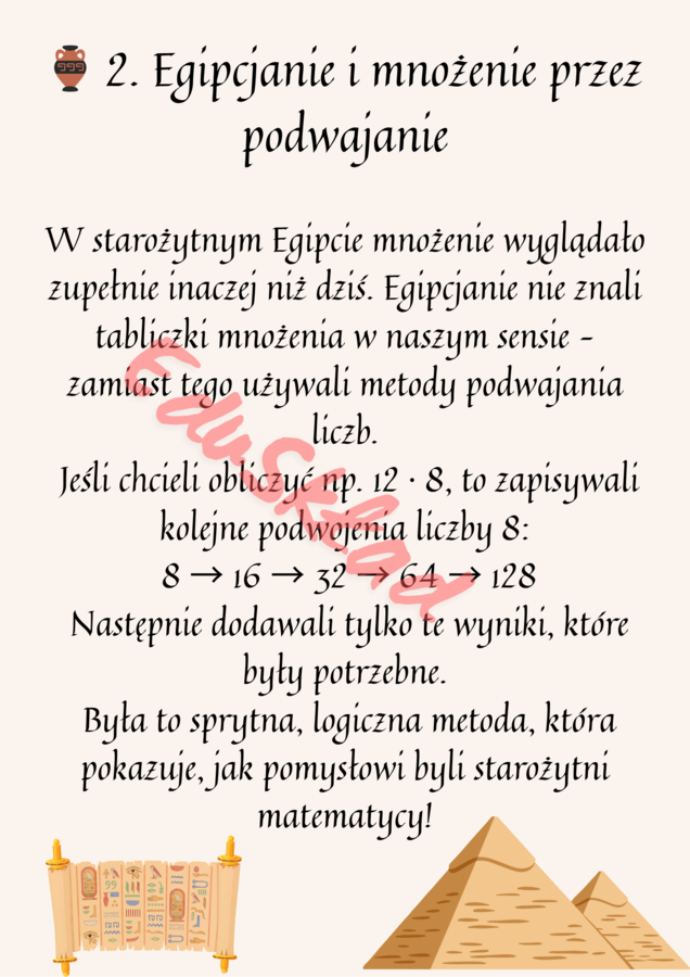 🧮 Historia tabliczki mnożenia – gazetka szkolna / plakat edukacyjny