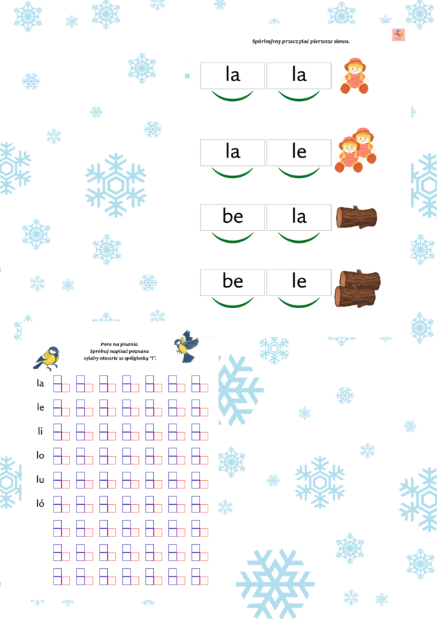Ćwiczenia sylabowe cz. 2 Seria Zima