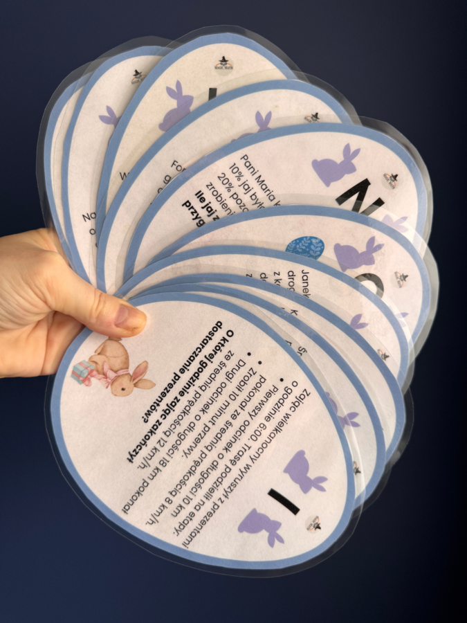 WIELKANOC - szukanie pisanek matematyka E8 - nauka i zabawa - egzamin ósmoklasisty - BONUS: girlanda