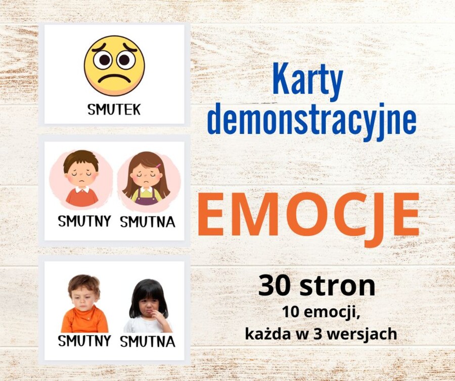 Emocje, uczucia - plansze demonstracyjne