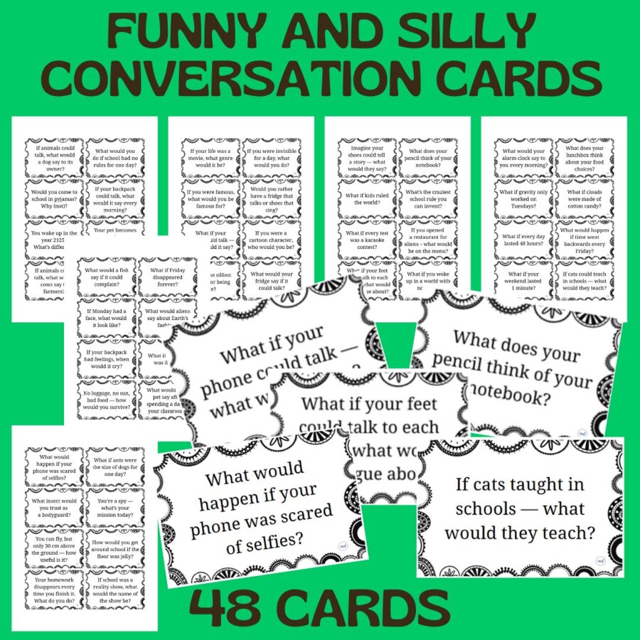 FUNNY AND SILLY CONVERSATION CARDS