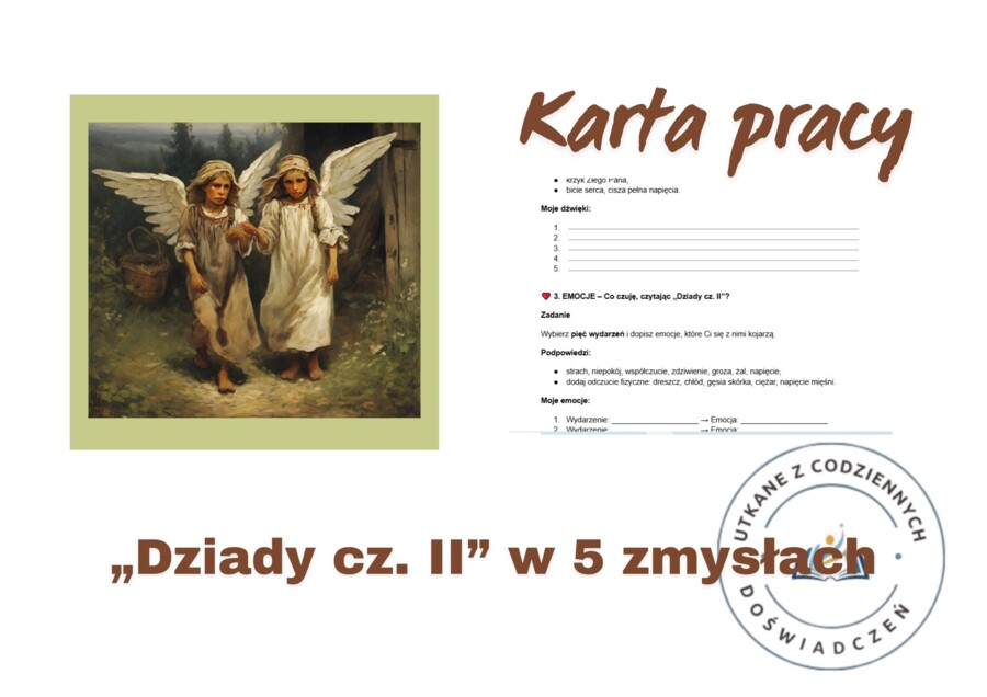 KARTA PRACY – „Dziady cz. II” w 5 zmysłach